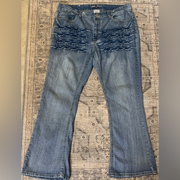 Apollo Jeans Denim - Y2K Apollo Jeans Size 15/16 Jeans Bootcut Stretch Rhinestones